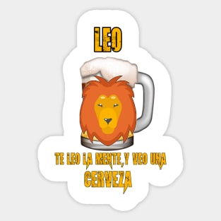 Fun design for lovers of beer and good liquor. Leo sign Sticker